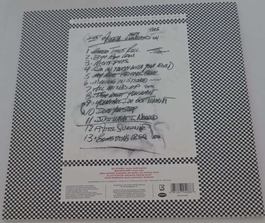 The Cars, Live At The Agora 1978, (Sealed album) Image 1++